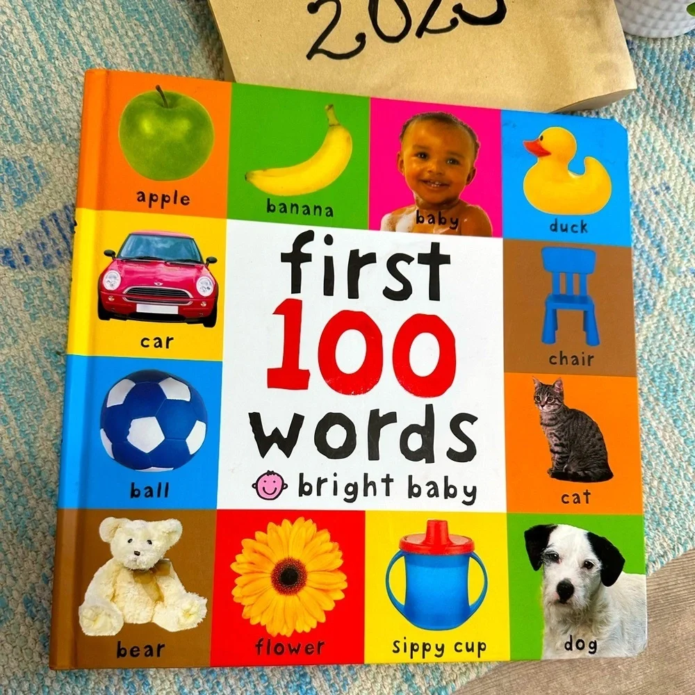 First 100 Words Book - Multicolor Large Baby Toddler Learning Board Book
